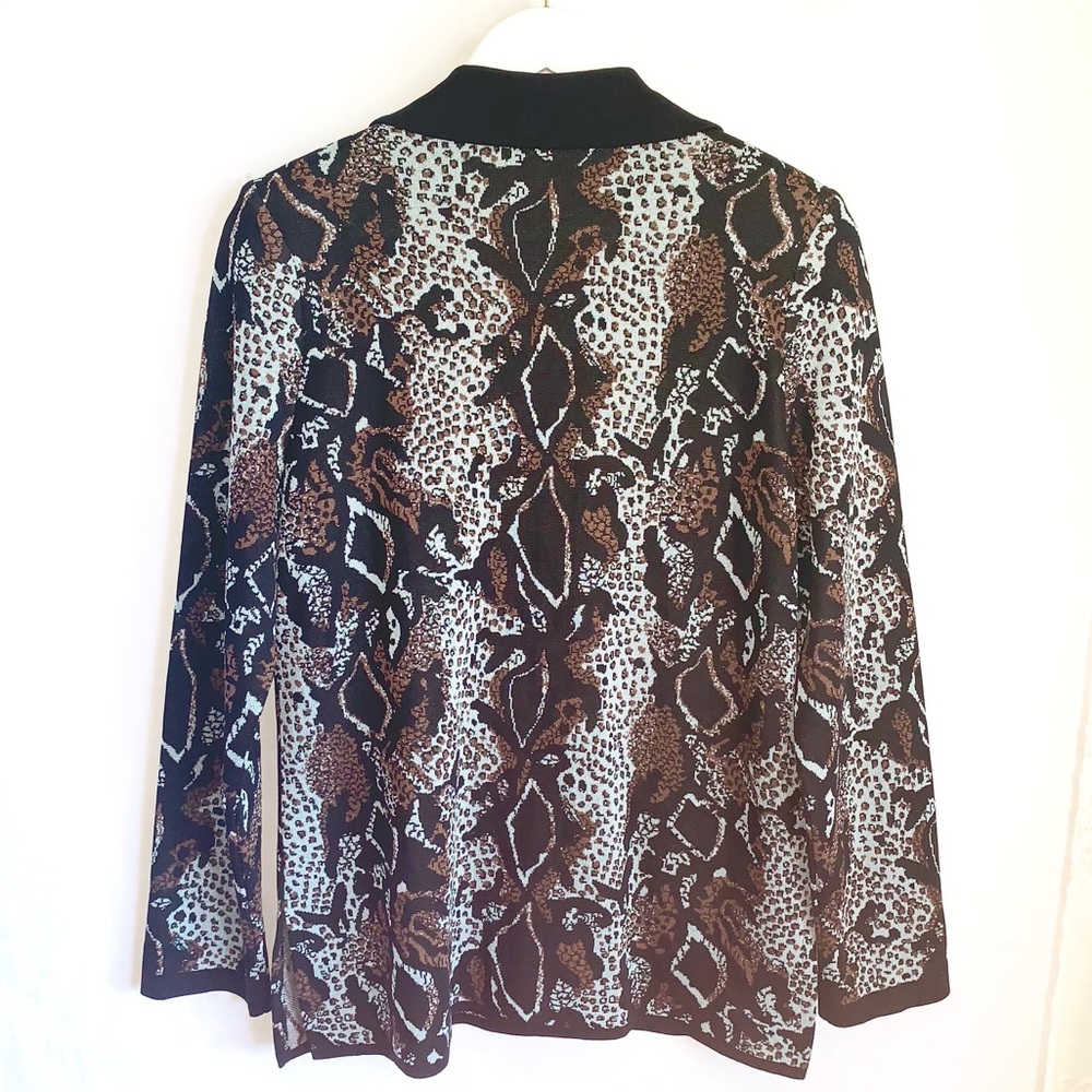 Misook Snake Pattern Cardigan Blazer - image 2